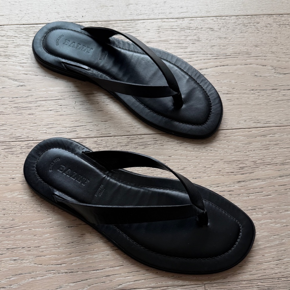 Bally - Leather Sandal - Black - Size US 8.5